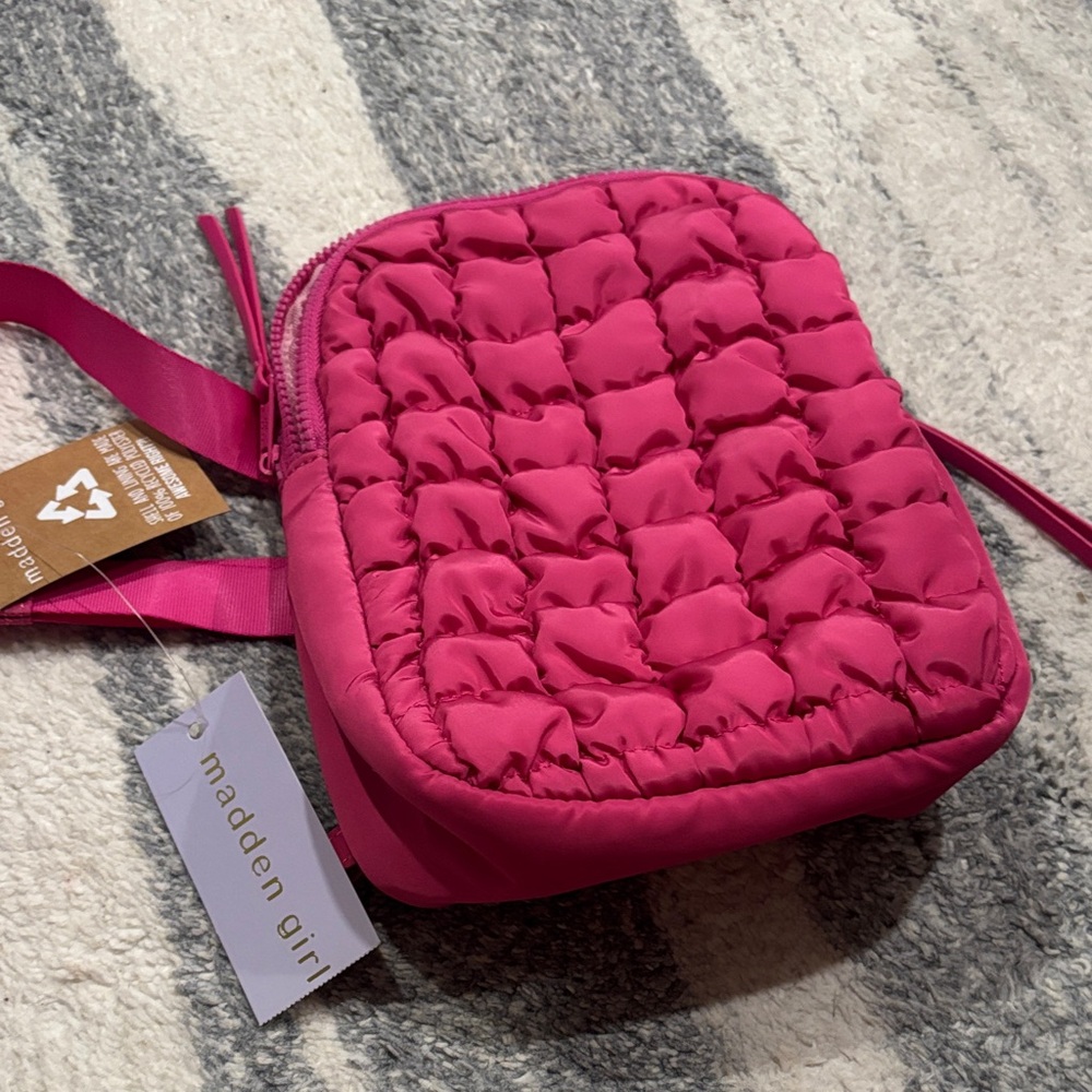Madden Girl Fuchsia Quilted Bag